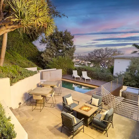 Kings Road West Hollywood Luxury Pool Views Firepit Modern Design Villa